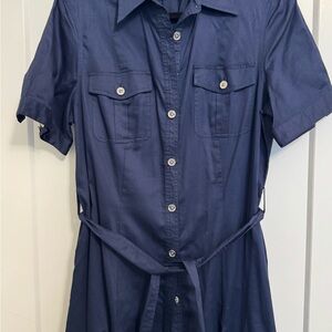 Lauren- Ralph Lauren Midnight Blue Cotton Dress